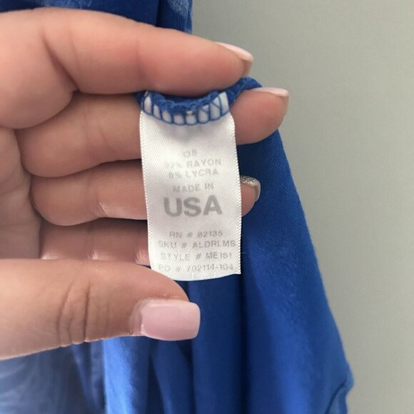 Fresh Produce Maxi Dress Women's Blue Smocked Paisley Print Size Small - Picture 3 of 11